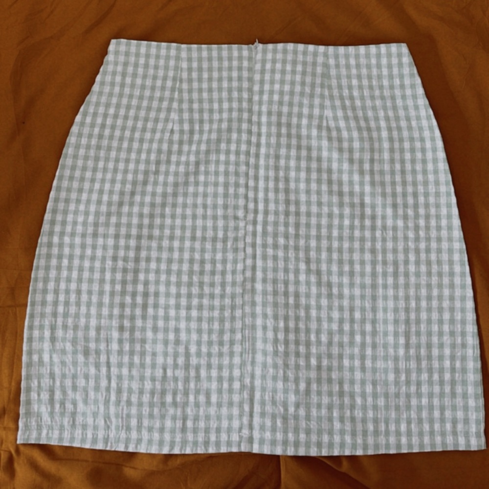 High Waisted Plaid Skirt